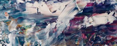 Renkli soyut resim arkaplanı. Modern motif görsel sanat. Yağ renkli yoğun bir karışım. Moda el boyama bezi. Moda poster kağıdı için tuval üzerindeki fırça darbelerini boya