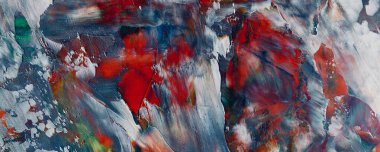 Renkli soyut resim arkaplanı. Modern motif görsel sanat. Yağ renkli yoğun bir karışım. Moda el boyama bezi. Moda poster kağıdı için tuval üzerindeki fırça darbelerini boya