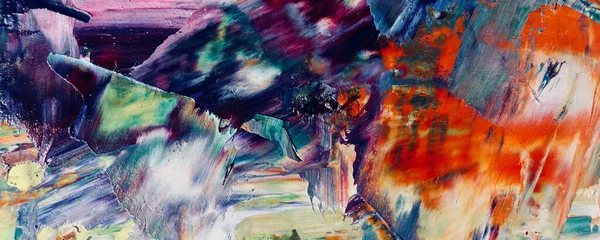 Renkli soyut resim arkaplanı. Modern motif görsel sanat. Yağ renkli yoğun bir karışım. Moda el boyama bezi. Moda poster kağıdı için tuval üzerindeki fırça darbelerini boya