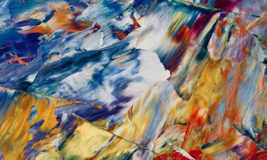 Renkli soyut resim arkaplanı. Modern motif görsel sanat. Yağ renkli yoğun bir karışım. Moda el boyama bezi. Moda poster kağıdı için tuval üzerindeki fırça darbelerini boya