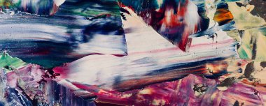 Renkli soyut resim arkaplanı. Modern motif görsel sanat. Yağ renkli yoğun bir karışım. Moda el boyama bezi. Moda poster kağıdı için tuval üzerindeki fırça darbelerini boya