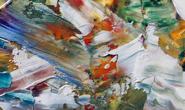 Renkli soyut resim arkaplanı. Modern motif görsel sanat. Yağ renkli yoğun bir karışım. Moda el boyama bezi. Moda poster kağıdı için tuval üzerindeki fırça darbelerini boya
