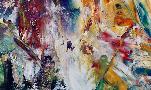 Renkli soyut resim arkaplanı. Modern motif görsel sanat. Yağ renkli yoğun bir karışım. Moda el boyama bezi. Moda poster kağıdı için tuval üzerindeki fırça darbelerini boya