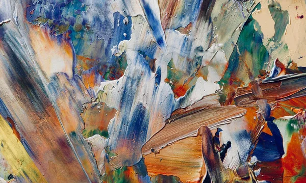 Renkli soyut resim arkaplanı. Modern motif görsel sanat. Yağ renkli yoğun bir karışım. Moda el boyama bezi. Moda poster kağıdı için tuval üzerindeki fırça darbelerini boya