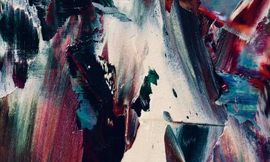 Renkli soyut resim arkaplanı. Modern motif görsel sanat. Yağ renkli yoğun bir karışım. Moda el boyama bezi. Moda poster kağıdı için tuval üzerindeki fırça darbelerini boya