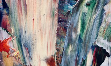 Renkli soyut resim arkaplanı. Modern motif görsel sanat. Yağ renkli yoğun bir karışım. Moda el boyama bezi. Moda poster kağıdı için tuval üzerindeki fırça darbelerini boya
