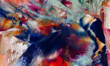 Renkli soyut resim arkaplanı. Modern motif görsel sanat. Yağ renkli yoğun bir karışım. Moda el boyama bezi. Moda poster kağıdı için tuval üzerindeki fırça darbelerini boya