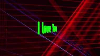 Mesajını seviyorum. Renkli sahne ışığı arkaplanı