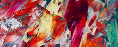 Renkli soyut resim arkaplanı. Modern motif görsel sanat. Yağ renkli yoğun bir karışım. Moda el boyama bezi. Moda poster kağıdı için tuval üzerindeki fırça darbelerini boya