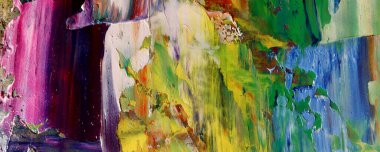 Renkli soyut resim arkaplanı. Modern motif görsel sanat. Yağ renkli yoğun bir karışım. Moda el boyama bezi. Moda poster kağıdı için tuval üzerindeki fırça darbelerini boya
