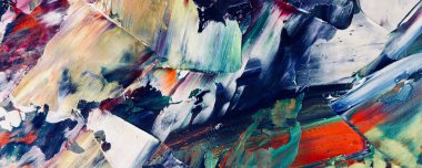 Renkli soyut resim arkaplanı. Modern motif görsel sanat. Yağ renkli yoğun bir karışım. Moda el boyama bezi. Moda poster kağıdı için tuval üzerindeki fırça darbelerini boya