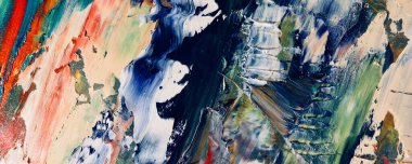 Renkli soyut resim arkaplanı. Modern motif görsel sanat. Yağ renkli yoğun bir karışım. Moda el boyama bezi. Moda poster kağıdı için tuval üzerindeki fırça darbelerini boya