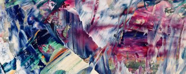 Renkli soyut resim arkaplanı. Modern motif görsel sanat. Yağ renkli yoğun bir karışım. Moda el boyama bezi. Moda poster kağıdı için tuval üzerindeki fırça darbelerini boya