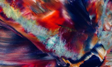 Renkli soyut resim arkaplanı. Modern motif görsel sanat. Yağ renkli yoğun bir karışım. Moda el boyama bezi. Moda poster kağıdı için tuval üzerindeki fırça darbelerini boya