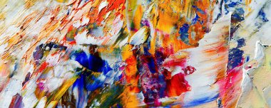 Renkli soyut resim arkaplanı. Modern motif görsel sanat. Yağ renkli yoğun bir karışım. Moda el boyama bezi. Moda poster kağıdı için tuval üzerindeki fırça darbelerini boya