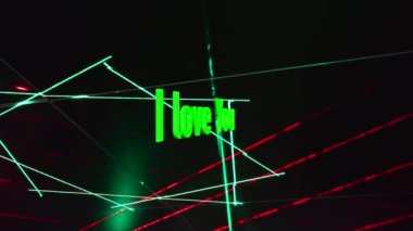 Mesajını seviyorum. Renkli sahne ışığı arkaplanı