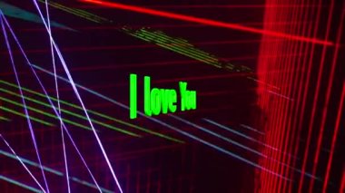 Mesajını seviyorum. Renkli sahne ışığı arkaplanı