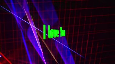 Mesajını seviyorum. Renkli sahne ışığı arkaplanı