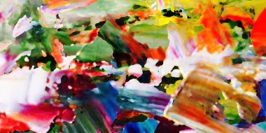 Renkli soyut resim arkaplanı. Modern motif görsel sanat. Yağ renkli yoğun bir karışım. Moda el boyama bezi. Moda poster kağıdı için tuval üzerindeki fırça darbelerini boya