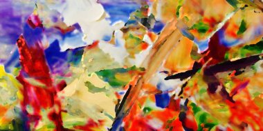 Renkli soyut resim arkaplanı. Modern motif görsel sanat. Yağ renkli yoğun bir karışım. Moda el boyama bezi. Moda poster kağıdı için tuval üzerindeki fırça darbelerini boya