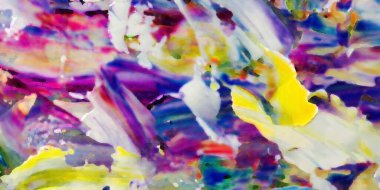 Renkli soyut resim arkaplanı. Modern motif görsel sanat. Yağ renkli yoğun bir karışım. Moda el boyama bezi. Moda poster kağıdı için tuval üzerindeki fırça darbelerini boya