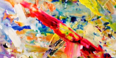 Renkli soyut resim arkaplanı. Modern motif görsel sanat. Yağ renkli yoğun bir karışım. Moda el boyama bezi. Moda poster kağıdı için tuval üzerindeki fırça darbelerini boya