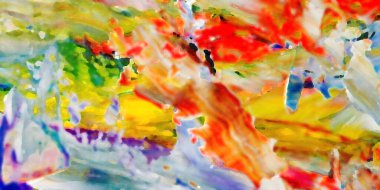 Renkli soyut resim arkaplanı. Modern motif görsel sanat. Yağ renkli yoğun bir karışım. Moda el boyama bezi. Moda poster kağıdı için tuval üzerindeki fırça darbelerini boya