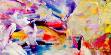 Renkli soyut resim arkaplanı. Modern motif görsel sanat. Yağ renkli yoğun bir karışım. Moda el boyama bezi. Moda poster kağıdı için tuval üzerindeki fırça darbelerini boya