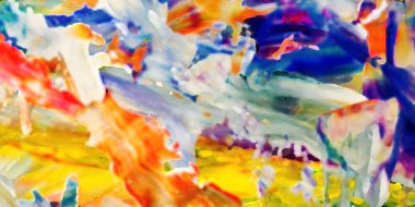 Renkli soyut resim arkaplanı. Modern motif görsel sanat. Yağ renkli yoğun bir karışım. Moda el boyama bezi. Moda poster kağıdı için tuval üzerindeki fırça darbelerini boya