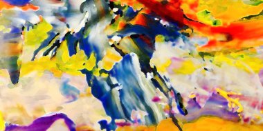 Renkli soyut resim arkaplanı. Modern motif görsel sanat. Yağ renkli yoğun bir karışım. Moda el boyama bezi. Moda poster kağıdı için tuval üzerindeki fırça darbelerini boya