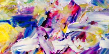 Renkli soyut resim arkaplanı. Modern motif görsel sanat. Yağ renkli yoğun bir karışım. Moda el boyama bezi. Moda poster kağıdı için tuval üzerindeki fırça darbelerini boya