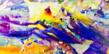 Renkli soyut resim arkaplanı. Modern motif görsel sanat. Yağ renkli yoğun bir karışım. Moda el boyama bezi. Moda poster kağıdı için tuval üzerindeki fırça darbelerini boya