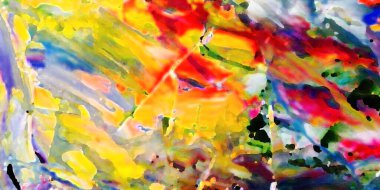 Renkli soyut resim arkaplanı. Modern motif görsel sanat. Yağ renkli yoğun bir karışım. Moda el boyama bezi. Moda poster kağıdı için tuval üzerindeki fırça darbelerini boya