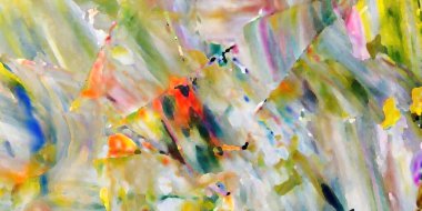 Renkli soyut resim arkaplanı. Modern motif görsel sanat. Yağ renkli yoğun bir karışım. Moda el boyama bezi. Moda poster kağıdı için tuval üzerindeki fırça darbelerini boya