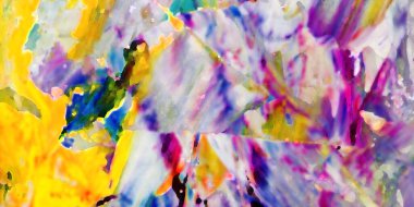 Renkli soyut resim arkaplanı. Modern motif görsel sanat. Yağ renkli yoğun bir karışım. Moda el boyama bezi. Moda poster kağıdı için tuval üzerindeki fırça darbelerini boya