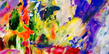 Renkli soyut resim arkaplanı. Modern motif görsel sanat. Yağ renkli yoğun bir karışım. Moda el boyama bezi. Moda poster kağıdı için tuval üzerindeki fırça darbelerini boya