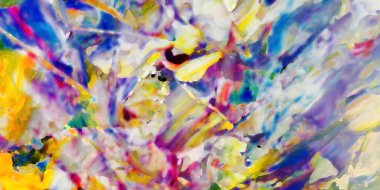 Renkli soyut resim arkaplanı. Modern motif görsel sanat. Yağ renkli yoğun bir karışım. Moda el boyama bezi. Moda poster kağıdı için tuval üzerindeki fırça darbelerini boya