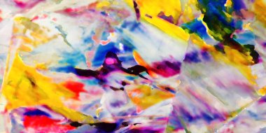 Renkli soyut resim arkaplanı. Modern motif görsel sanat. Yağ renkli yoğun bir karışım. Moda el boyama bezi. Moda poster kağıdı için tuval üzerindeki fırça darbelerini boya