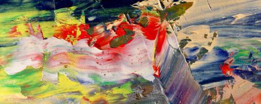 Renkli soyut resim arkaplanı. Modern motif görsel sanat. Yağ renkli yoğun bir karışım. Moda el boyama bezi. Moda poster kağıdı için tuval üzerindeki fırça darbelerini boya