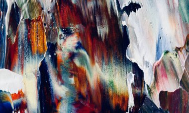 Renkli soyut resim arkaplanı. Modern motif görsel sanat. Yağ renkli yoğun bir karışım. Moda el boyama bezi. Moda poster kağıdı için tuval üzerindeki fırça darbelerini boya