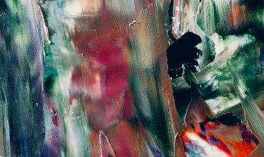 Renkli soyut resim arkaplanı. Modern motif görsel sanat. Yağ renkli yoğun bir karışım. Moda el boyama bezi. Moda poster kağıdı için tuval üzerindeki fırça darbelerini boya