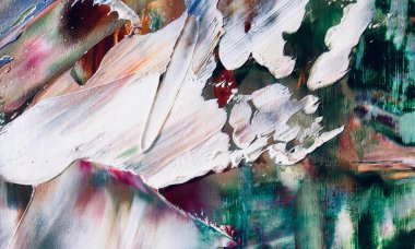 Renkli soyut resim arkaplanı. Modern motif görsel sanat. Yağ renkli yoğun bir karışım. Moda el boyama bezi. Moda poster kağıdı için tuval üzerindeki fırça darbelerini boya