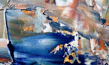 Renkli soyut resim arkaplanı. Modern motif görsel sanat. Yağ renkli yoğun bir karışım. Moda el boyama bezi. Moda poster kağıdı için tuval üzerindeki fırça darbelerini boya