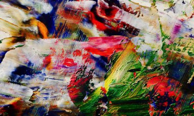 Renkli soyut resim arkaplanı. Modern motif görsel sanat. Yağ renkli yoğun bir karışım. Moda el boyama bezi. Moda poster kağıdı için tuval üzerindeki fırça darbelerini boya
