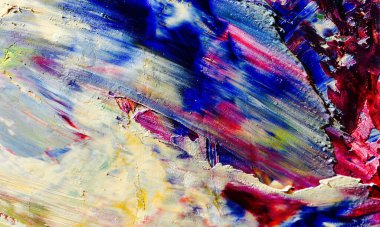 Renkli soyut resim arkaplanı. Modern motif görsel sanat. Yağ renkli yoğun bir karışım. Moda el boyama bezi. Moda poster kağıdı için tuval üzerindeki fırça darbelerini boya