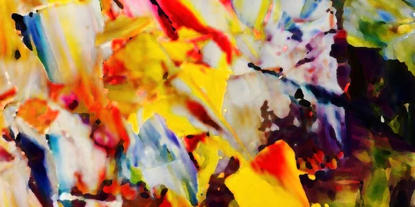 Renkli soyut resim arkaplanı. Modern motif görsel sanat. Yağ renkli yoğun bir karışım. Moda el boyama bezi. Moda poster kağıdı için tuval üzerindeki fırça darbelerini boya