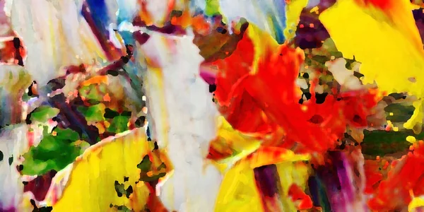 Renkli soyut resim arkaplanı. Modern motif görsel sanat. Yağ renkli yoğun bir karışım. Moda el boyama bezi. Moda poster kağıdı için tuval üzerindeki fırça darbelerini boya