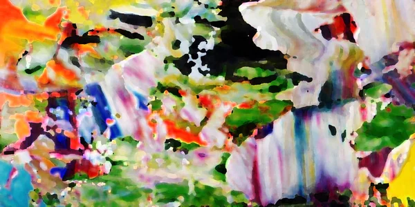 Renkli soyut resim arkaplanı. Modern motif görsel sanat. Yağ renkli yoğun bir karışım. Moda el boyama bezi. Moda poster kağıdı için tuval üzerindeki fırça darbelerini boya