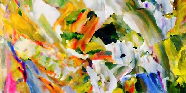 Renkli soyut resim arkaplanı. Modern motif görsel sanat. Yağ renkli yoğun bir karışım. Moda el boyama bezi. Moda poster kağıdı için tuval üzerindeki fırça darbelerini boya
