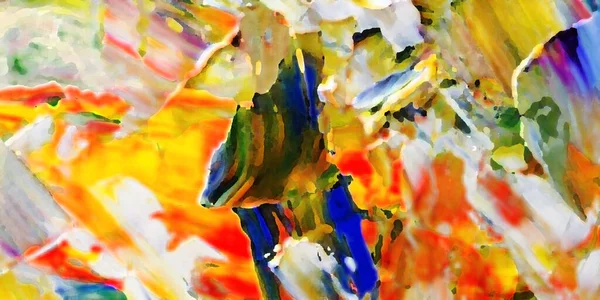 Renkli soyut resim arkaplanı. Modern motif görsel sanat. Yağ renkli yoğun bir karışım. Moda el boyama bezi. Moda poster kağıdı için tuval üzerindeki fırça darbelerini boya